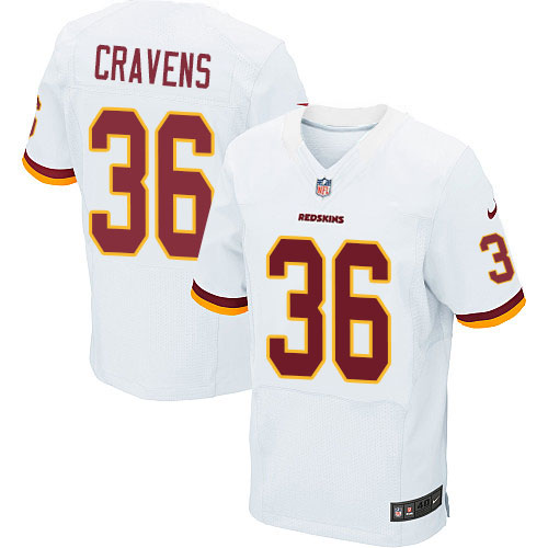 Men's Elite Su'a Cravens Nike Jersey White Road - #36 NFL Washington Redskins